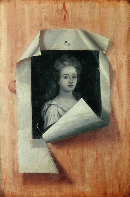 Trompe l'Oeil Portrait of a Lady von Edwaert Colyer or Collier