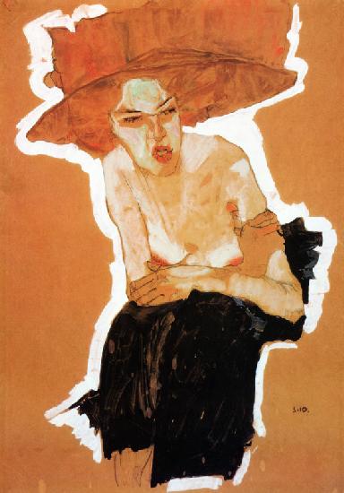 Die Hämische (Gertrude Schiele) 1910