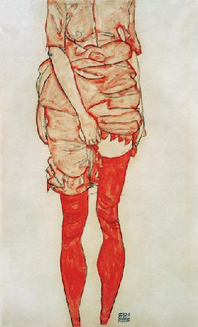 Stehende Frau in Rot 1913
