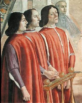Members of the Sassetti family, from a scene from a cycle of the Life of St. Francis of Assisi 1486