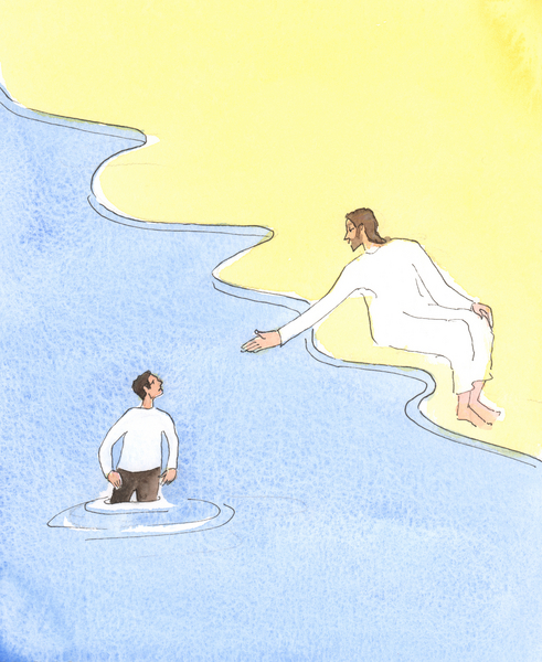 Christ holds out His hand, all the time, to rescue people from sinful ways von Elizabeth  Wang