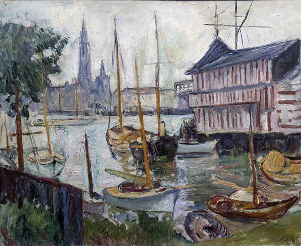 Yachthafen in Sainte-Anne von Achille Emile Othon Friesz