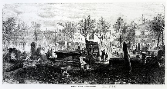 Bunhill Fields, January 1866 von English School