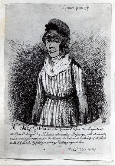 Mrs. Jane Gibbs as she appeared before the Magistrate von English School