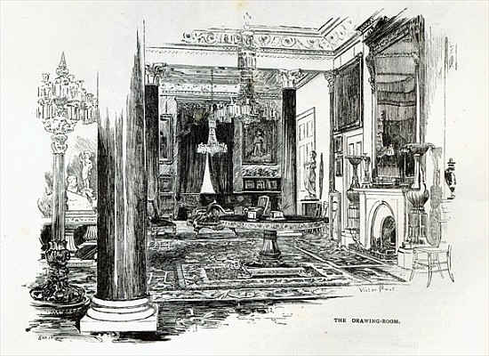 The Drawing Room, Osborne House, from ''Leisure Hour'' von English School