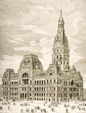 The City Hall, Chicago, c.1870, from 'American Pictures' published by the Religious Tract Society, 1 18th