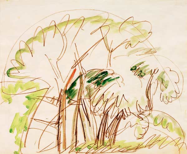 Baumgruppe auf Fehmarn von Ernst Ludwig Kirchner