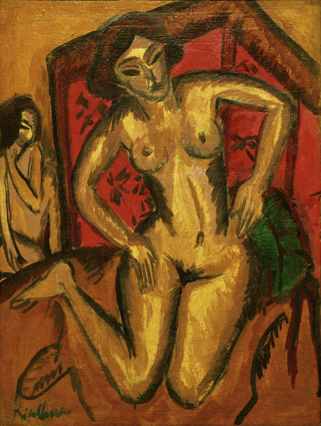 Kniender Mädchenakt von Ernst Ludwig Kirchner