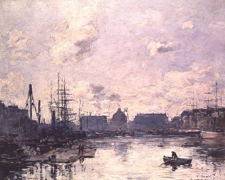 The Port of Trade, Le Havre von Eugène Boudin