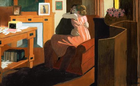 Intimacy, Couple in an Interior with a Partition 1898