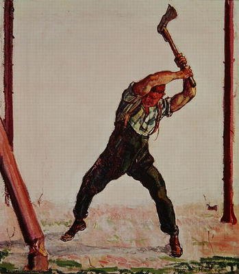 The Woodman, 1910 (oil on canvas) von Ferdinand Hodler