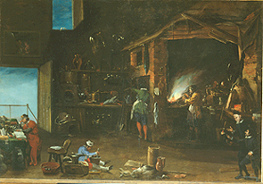 Werkstatt des Alchimisten. von Filippo Napoletano