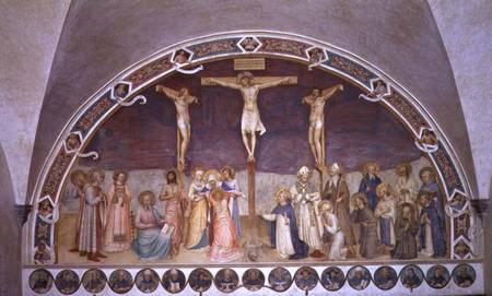 The Crucifixion, with SS. Cosmas, Damian, Francis and Bernard von Fra Beato Angelico