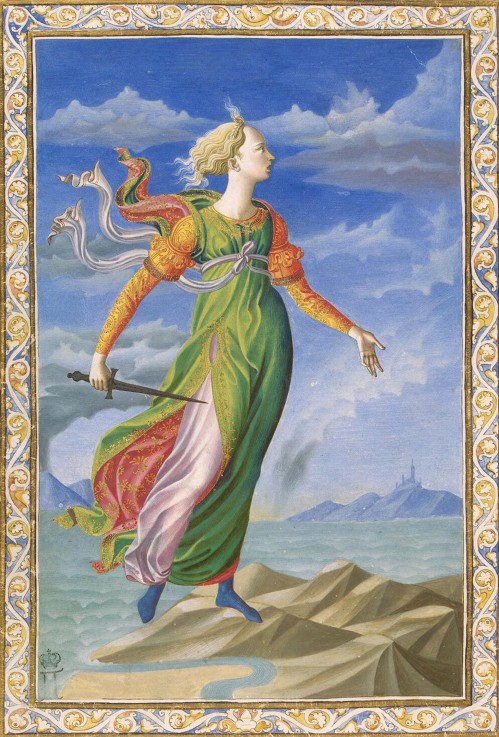 Allegory von Karthago. Illustration für Manuskript De Secundo Bello Punico Poema von Silius Italicus von Francesco di Stefano Pesellino