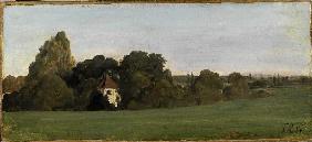 Landschaft mit Kapelle 1854