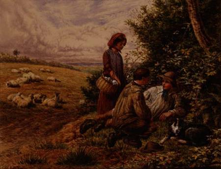 Landscape with Shepherd Boy von Frederick G. Harris