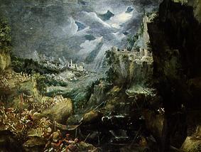 Schlacht bei einer Hafenstadt. von Frederick van Valckenborch