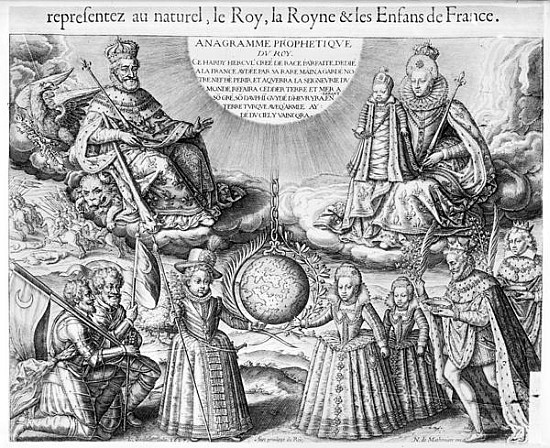 Henri IV (1553-1610) with his Family von French School