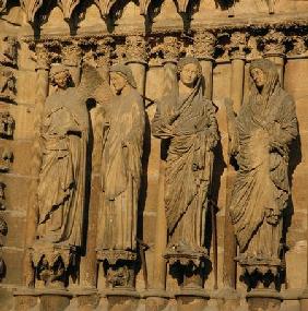 The Visitation, four jamb figures from the West Facade of the Cathedral c.1230-40