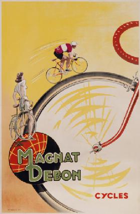 Poster advertising 'Magnat Debon' cycles c.1950
