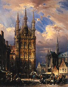 Das Rathaus zu Löwen (Brabant) von Friedrich Eibner
