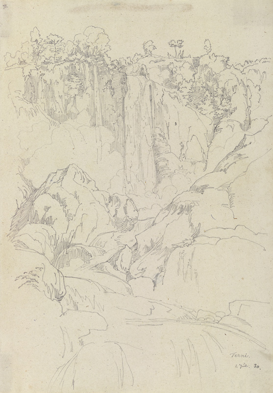 Die Cascata delle Marmore bei Terni von Friedrich Maximilian Hessemer