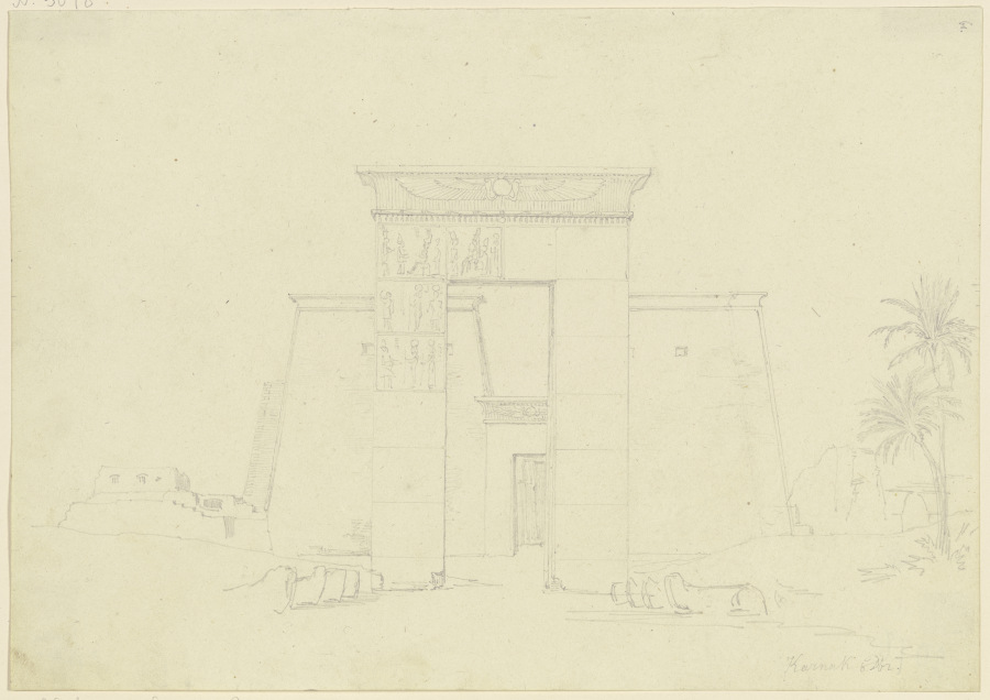 Der Amuntempel in Karnak von Friedrich Maximilian Hessemer