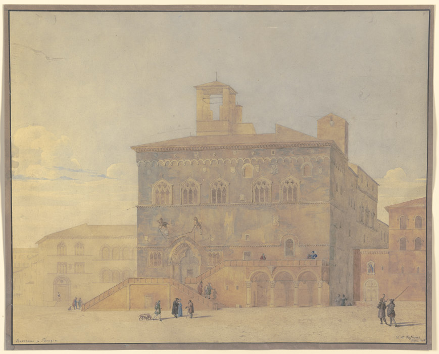 Rathaus zu Perugia von Friedrich Maximilian Hessemer
