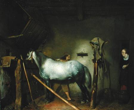Horse in a Stable von Gerard ter Borch or Terborch