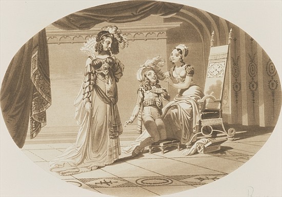 Scene from ''The Abduction from the Seraglio'' Mozart (ink on paper) von German School