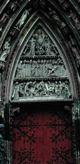 Tympanum from the right-hand portal of the west facade begun 1277
