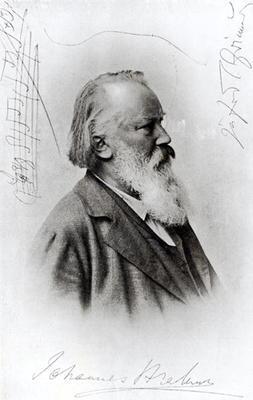 Johannes Brahms (1833-97) (photogravure) 19th