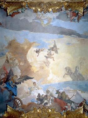 Detail from the Course of the Sun, 1740 (fresco) 1740