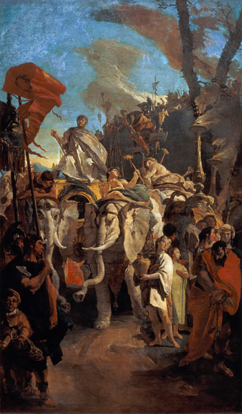 The Triumph of the Commander Manius Curius Dentatus von Giovanni Battista Tiepolo