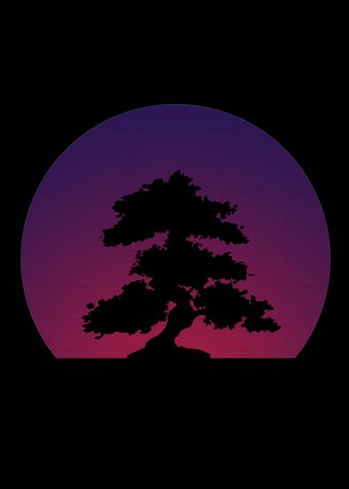 Purple Bonsai Sunset 2020