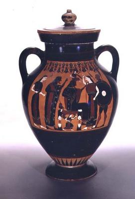 Attic black-figure amphora depicting the Birth of Athena (pottery) von Greek 6th century BC