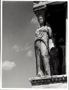 Detail of a caryatid from the Erechtheion 421-406 BC