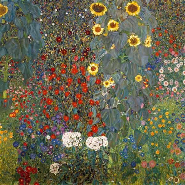 Farmgarten mit Sonnenblumen - Gustav Klimt