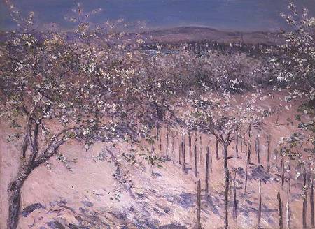 Orchard with Flowering Apple Trees, Colombes von Gustave Caillebotte