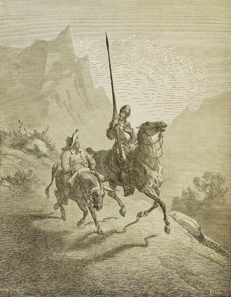 Illustration für das Buch "Don Quijote" von M. de Cervantes 1863