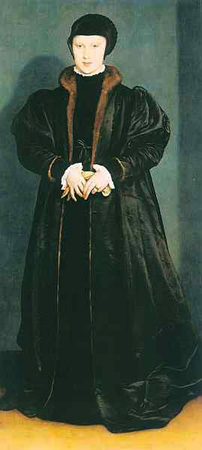 Portrait der Cristina von Dänemark von Hans Holbein der Jüngere