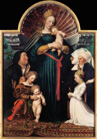 Madonna mit Kind und Stiftern (sogen Darmstädter Madonna) 1526/1530