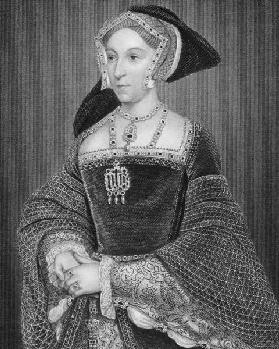 Portrait of Jane Seymour (c.1509-37) from 'Lodge's British Portraits', 1823 (engraving) 17th