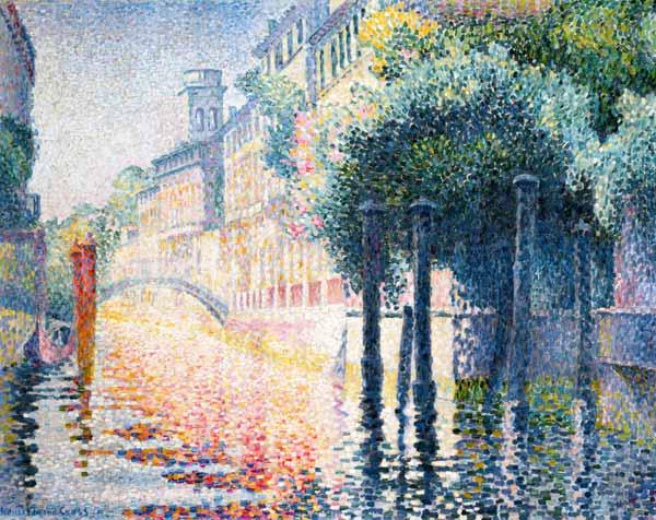 Kanal in Venedig um 1904