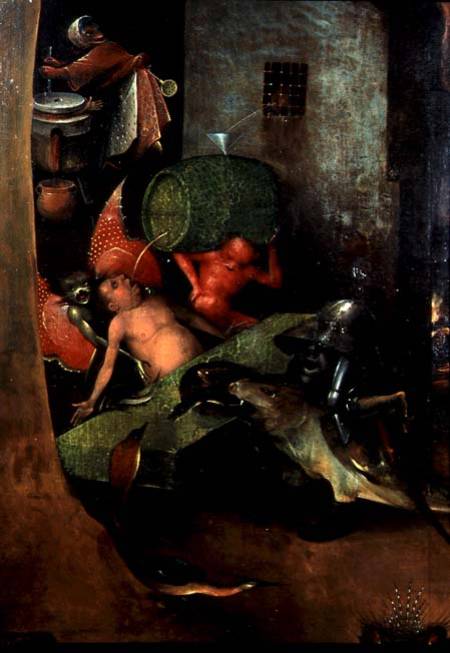 The Last Judgement (Altarpiece): Detail of the Cask von Hieronymus Bosch