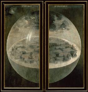 The Creation of the World, closed doors of the triptych 'The Garden of Earthly Delights' c.1500