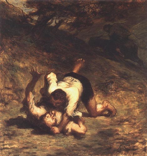 Les Voleurs et I´Âne von Honoré Daumier