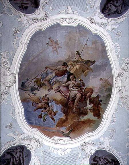 Mythological Scene with Venus, Juno and Minerva von Scuola pittorica italiana