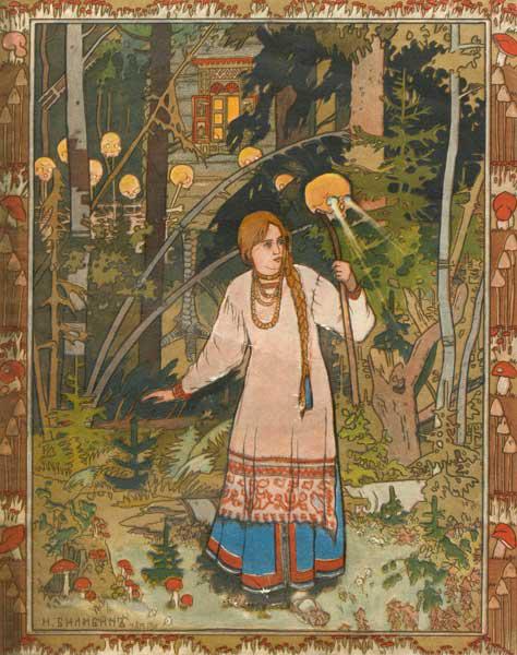 Die schöne Wassilissa (Illustration für das Buch "Die schöne Wassilissa") 1900