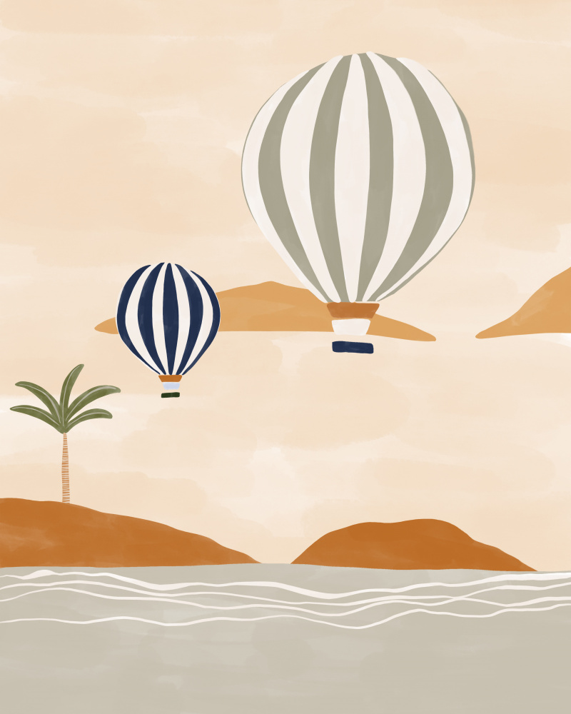Luftballons im Nachtisch von Ivy Green Illustrations